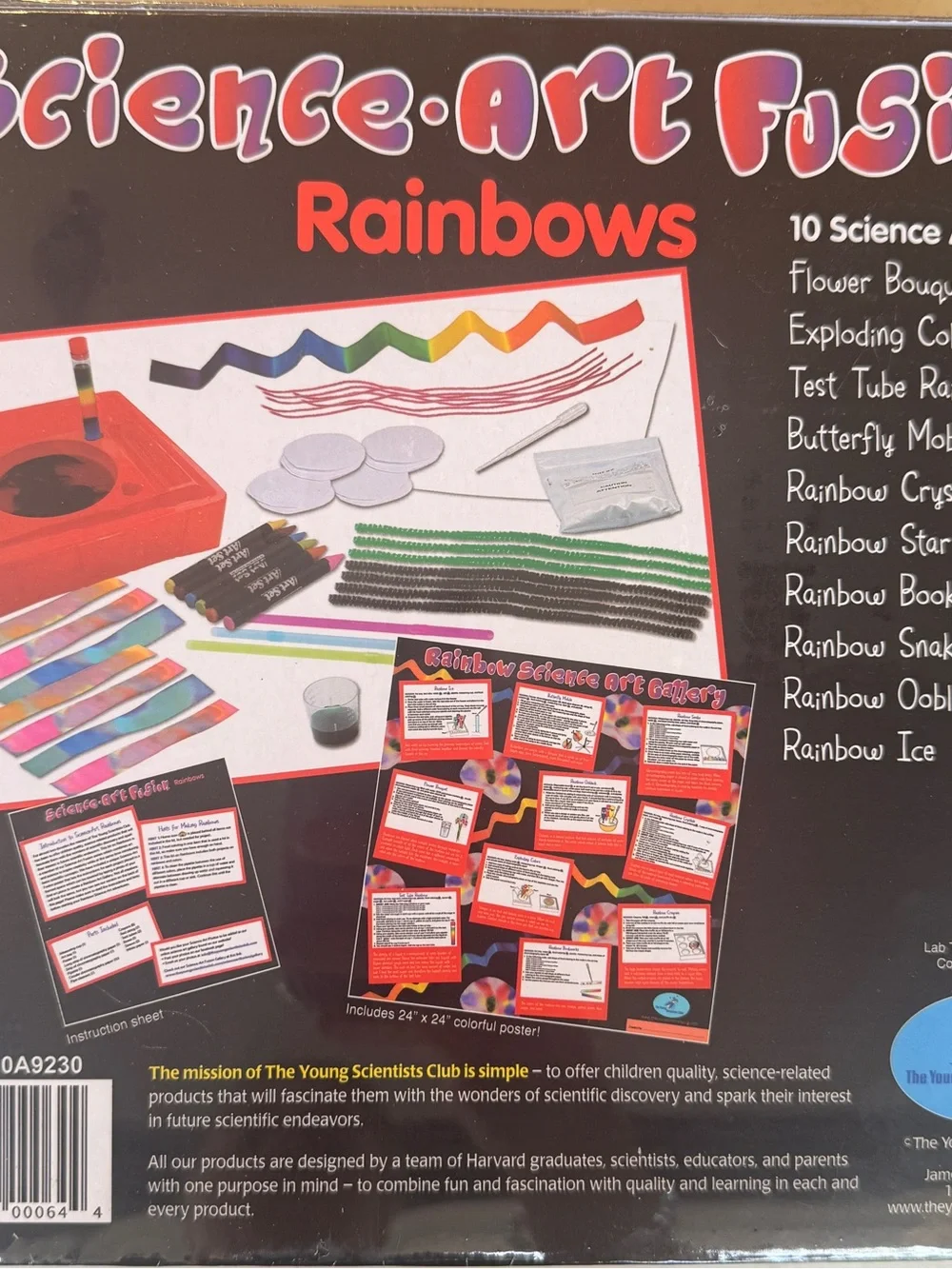 Young Scientists Club Science Art Fusion Rainbow craft Kit. NEW